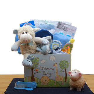 Welcome New Baby Gift Box - Blue, Gift Baskets Drop Shipping - A Blissfully Beautiful Boutique