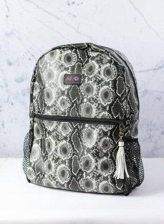 Makeup Junkie Backpack - Black and White Viper  - Pre-Order