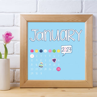 2023 Mini Monthly Desktop Calendars | Stickers Included
