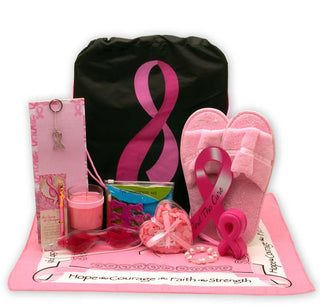 Show You Care-Be Aware Breast Cancer Gift tote, Gift Baskets Drop Shipping - A Blissfully Beautiful Boutique
