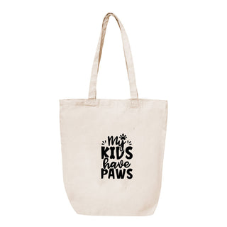 My Kids Have Paws Canvas Tote