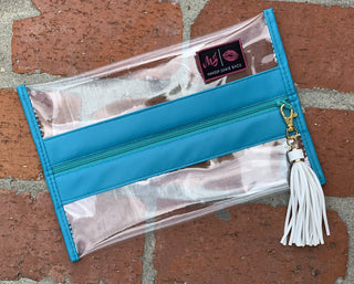 Makeup Junkie Bag - In The Clear Teal
