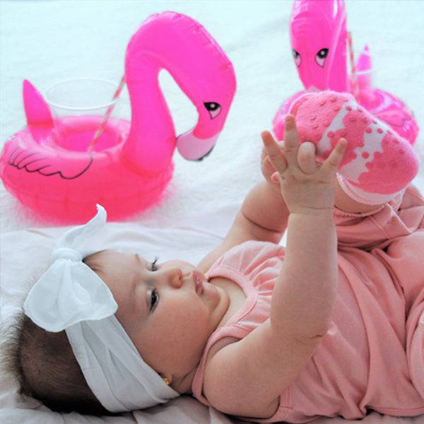 Boogie Toes -Pink Flamingo Rattle Socks
