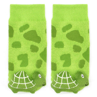 Boogie Toes -Green Turtle Rattle Socks