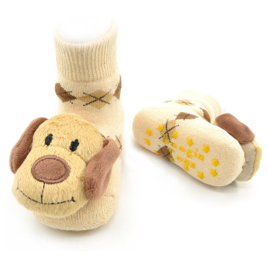 Boogie Toes - Brown Dog Rattle Socks