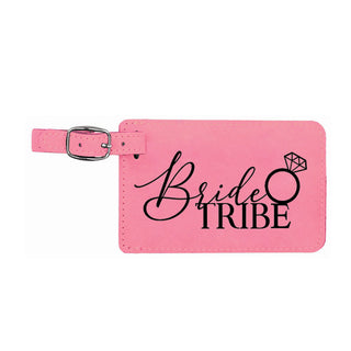 Bride Tribe Pink Leatherette Luggage Tag