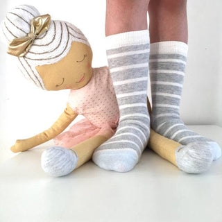 Piero Liventi Mommy & Me Matching Socks -  Vanilla Latte