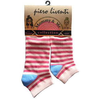 Piero Liventi Mommy & Me Matching Socks -  Pink Stripes