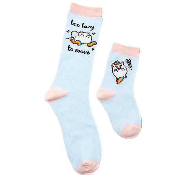 Piero Liventi Mommy & Me Matching Socks -  Lazy Unicorn