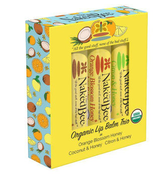 The Naked Bee - Lip Balm 3-Pack includes our signature Orange Blossom & Honey, Coconut & Citron lip balms