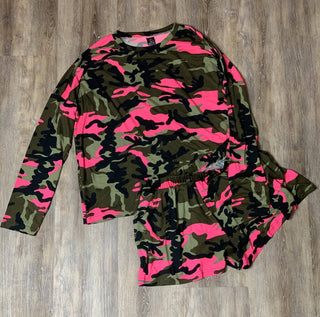 MJ Pink Camo Pajama Sets