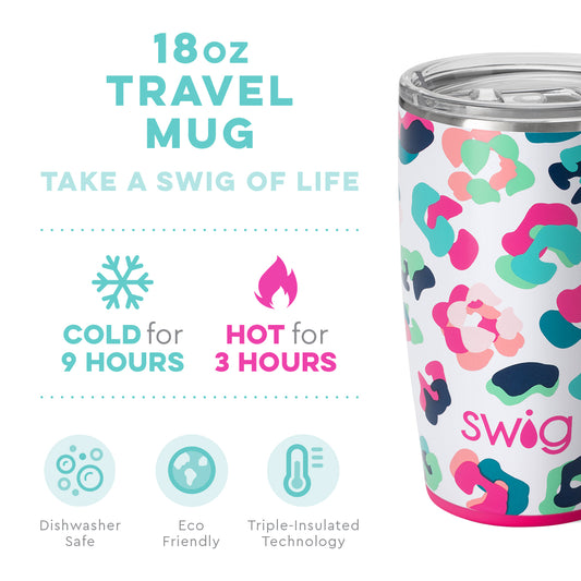 Swig -Party Animal Travel Mug (18oz) - A Blissfully Beautiful Boutique