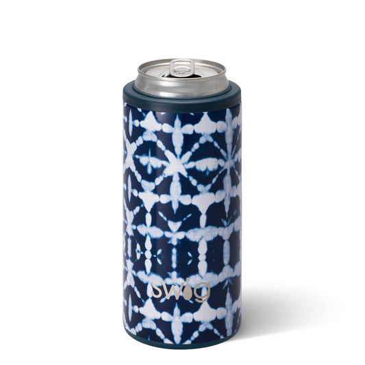 Swig - Indigo Isles Skinny Can Cooler (12oz) - A Blissfully Beautiful Boutique