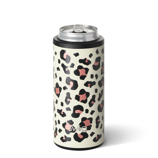 Swig - Luxy Leopard Skinny Can Cooler (12oz) - A Blissfully Beautiful Boutique