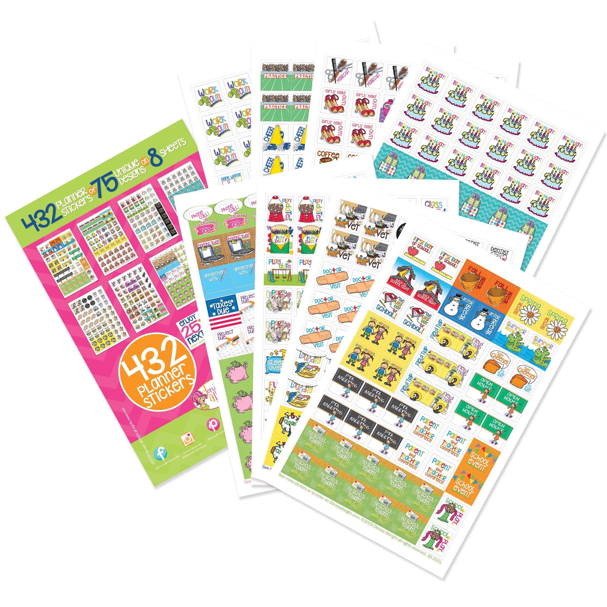Planner Stickers, Every Gal Collection (Qty 432) - Holidays