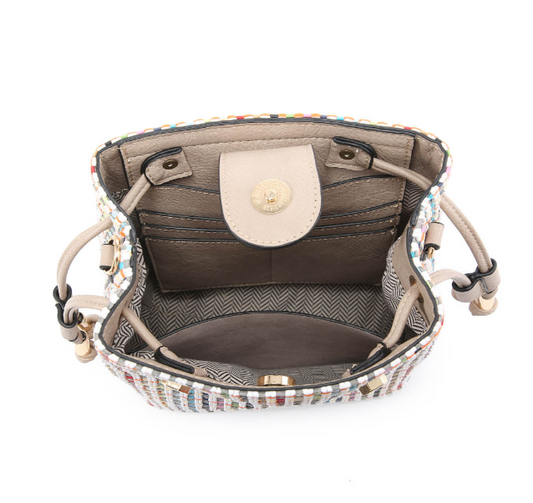 Rain Woven Mini Bucket Bag