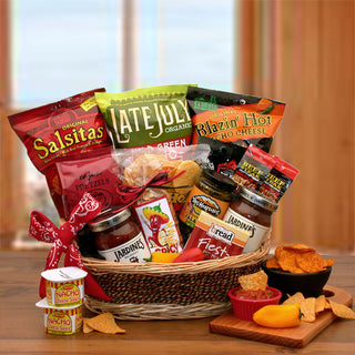 A Little Spice Gourmet Salsa & Chips Gift Basket, Gift Baskets Drop Shipping - A Blissfully Beautiful Boutique