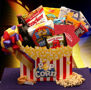 Movie Night Mania Blockbuster Gift Box, Gift Baskets Drop Shipping - A Blissfully Beautiful Boutique
