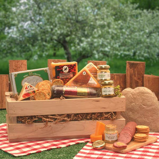 Signature Sausage & Cheese Crate, Gift Baskets Drop Shipping - A Blissfully Beautiful Boutique