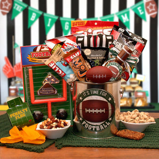 It's Football Time Gift Pail, Gift Baskets Drop Shipping - A Blissfully Beautiful Boutique