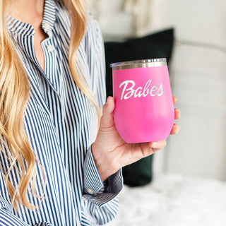 Babes Pink 12oz Insulated Tumbler