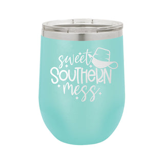 Sweet Southern Mess Teal 12oz Insulated Tumbler