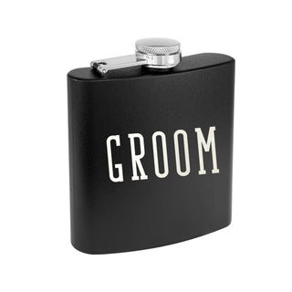 Groom Black 6oz Insulated Flask
