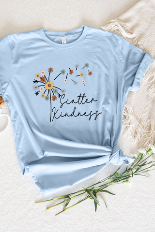 SCATTER KINDNESS POSITIVES VIBES TEE(BELLA CANVAS)