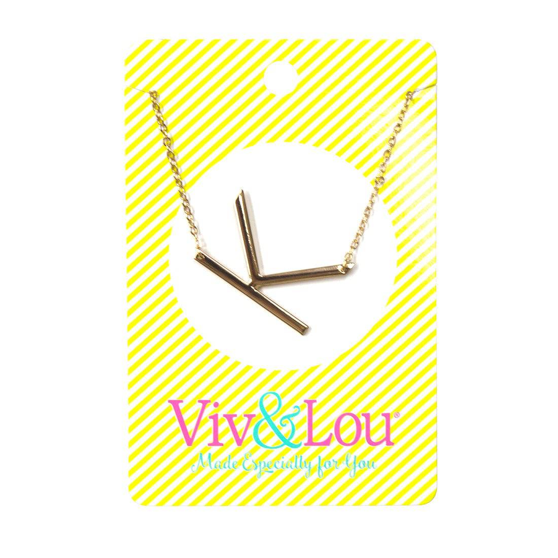 Viv & Lou - K Initial Necklace