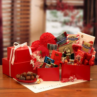 Ghirardelli Treats Chocolate Tower, Gift Baskets Drop Shipping - A Blissfully Beautiful Boutique