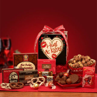 Hugs & Kisses Valentine Care Package, Gift Baskets Drop Shipping - A Blissfully Beautiful Boutique