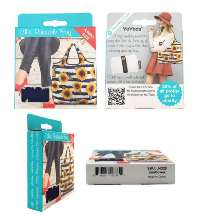 YaYbag Jumbo Reusable Tote - Lighthouse