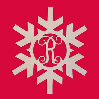 Snowflake Wood Monogram