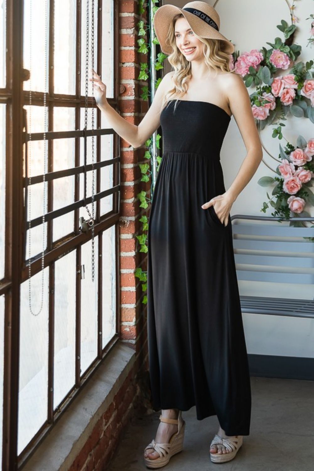 casual strapless maxi dresses