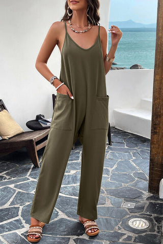 Pocketed Spaghetti Strap Overalls, Trendsi - A Blissfully Beautiful Boutique