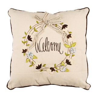 WELCOME WREATH PILLOW