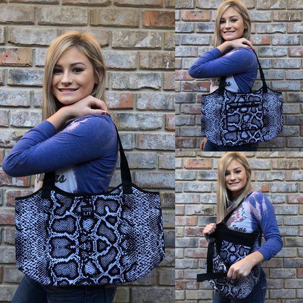 SNAKESKIN NEOPRENE TOTE