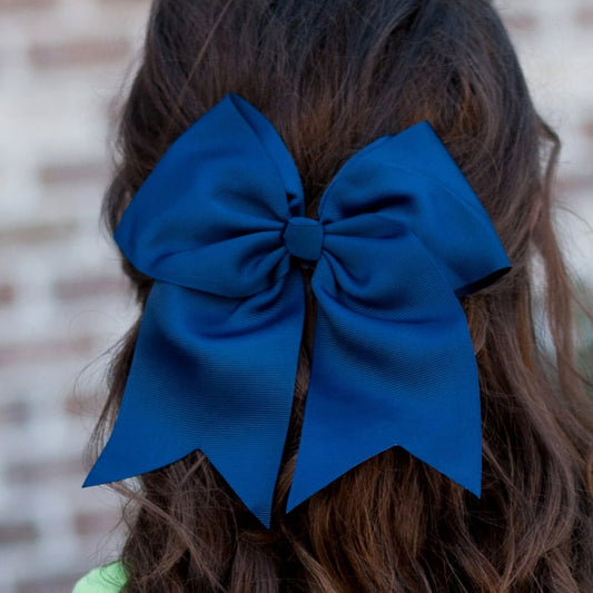 Navy Hair Bow