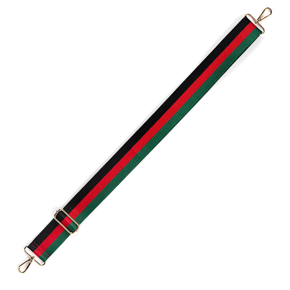 Black, Red & Green Stripe Crossbody Strap