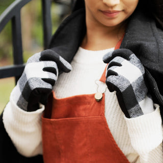 Black Buffalo Check Gloves