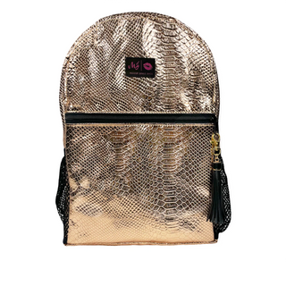 Makeup Junkie Backpack - Rose Gold Python Backpack