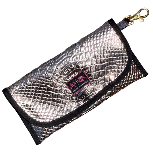 Makeup Junkie Rose Gold Python Sunglass Case