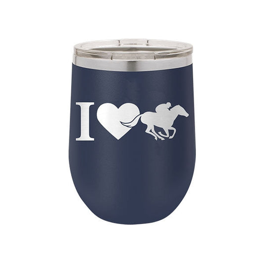 I Love Derby Navy 12oz Insulated Tumbler