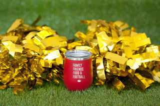 Family, Friends, Food & Football 12oz Tumbler