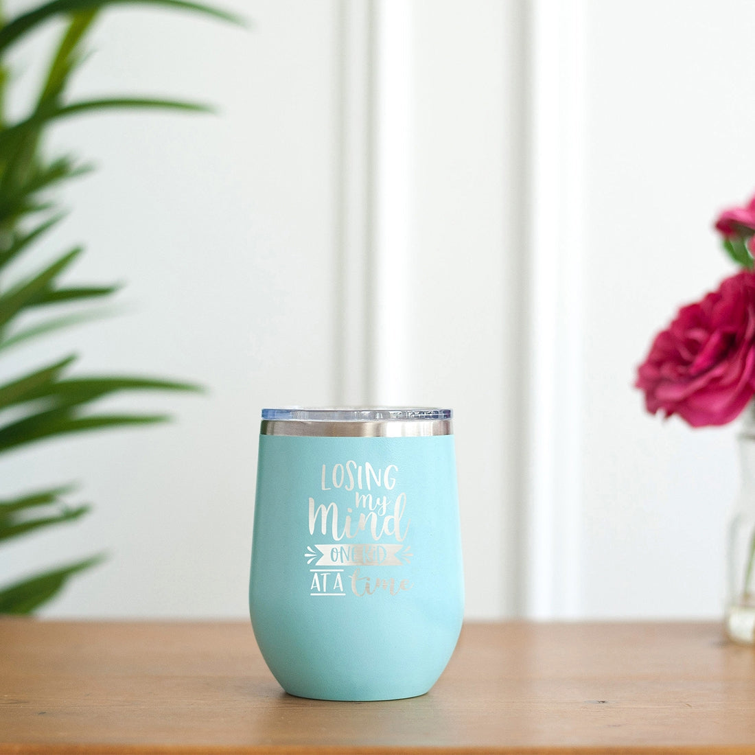 Losing My Mind Teal 12oz Insulated Tumbler