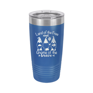 Gnome of the Brave Royal Blue 20oz Insulated Tumbler