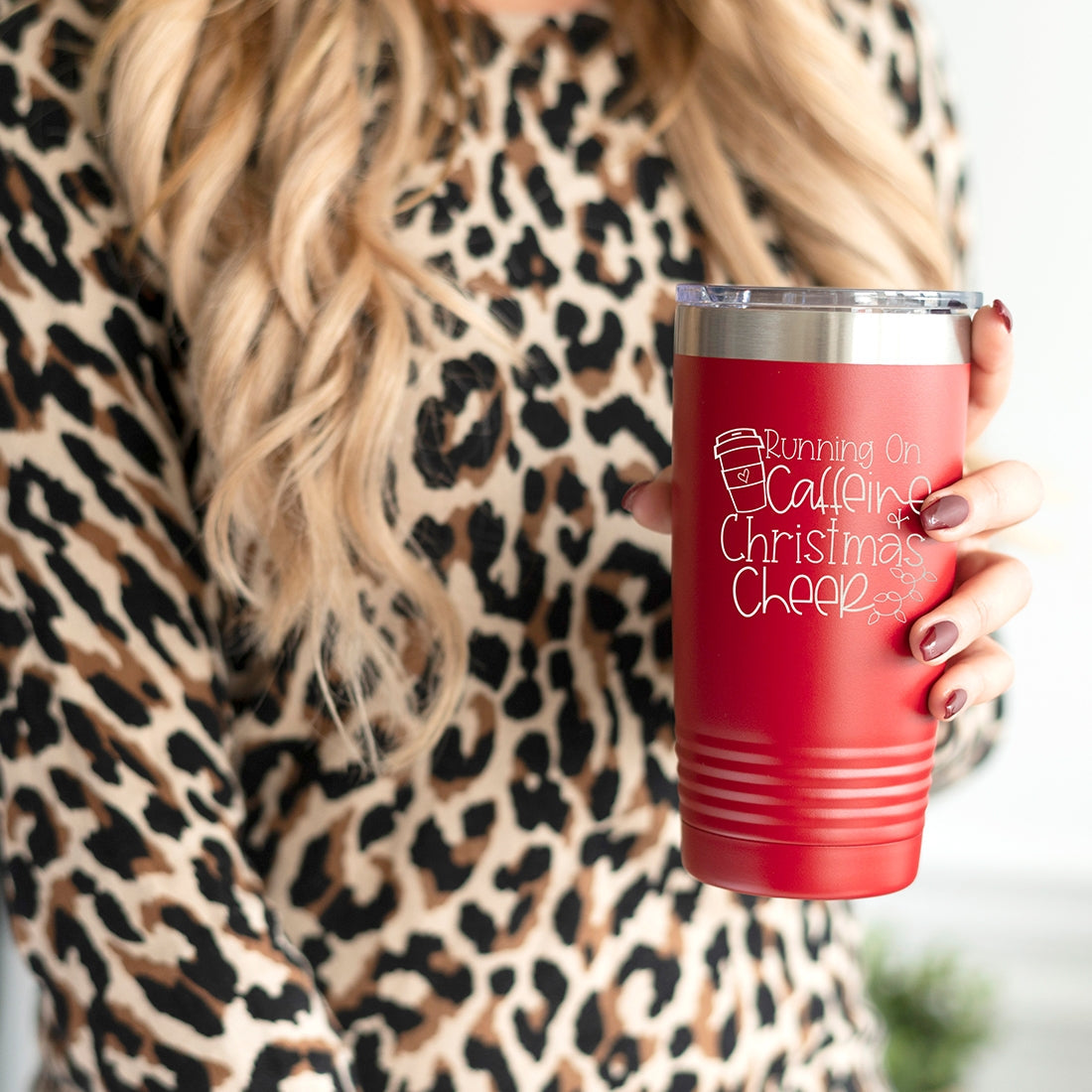 Caffeine & Christmas Red 20oz Insulated Tumbler