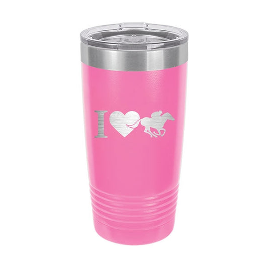 I Love Derby Pink 20oz Insulated Tumbler