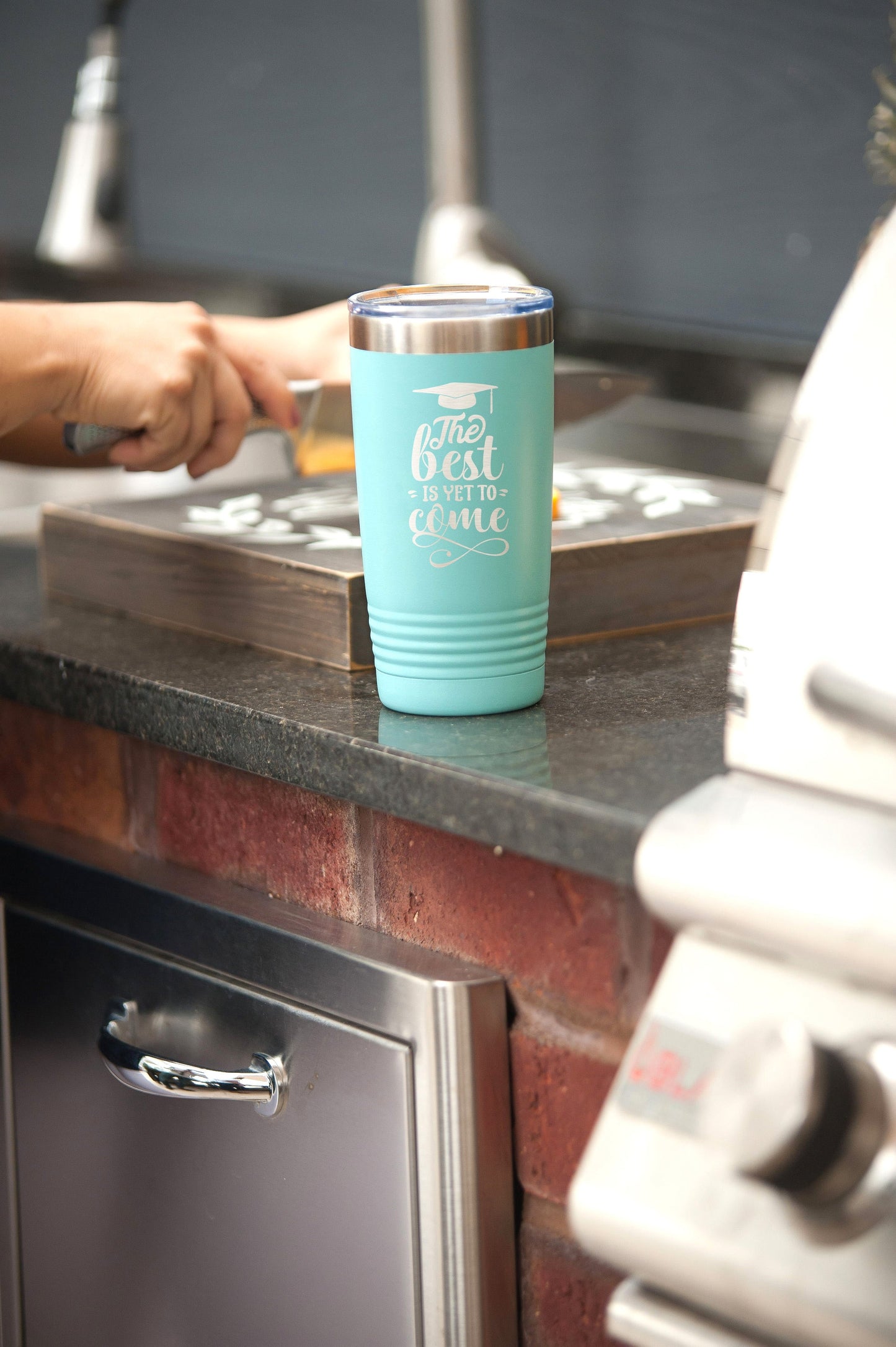 The Best is Yet to Come Teal 20oz Insulated Tumbler – A Blissfully