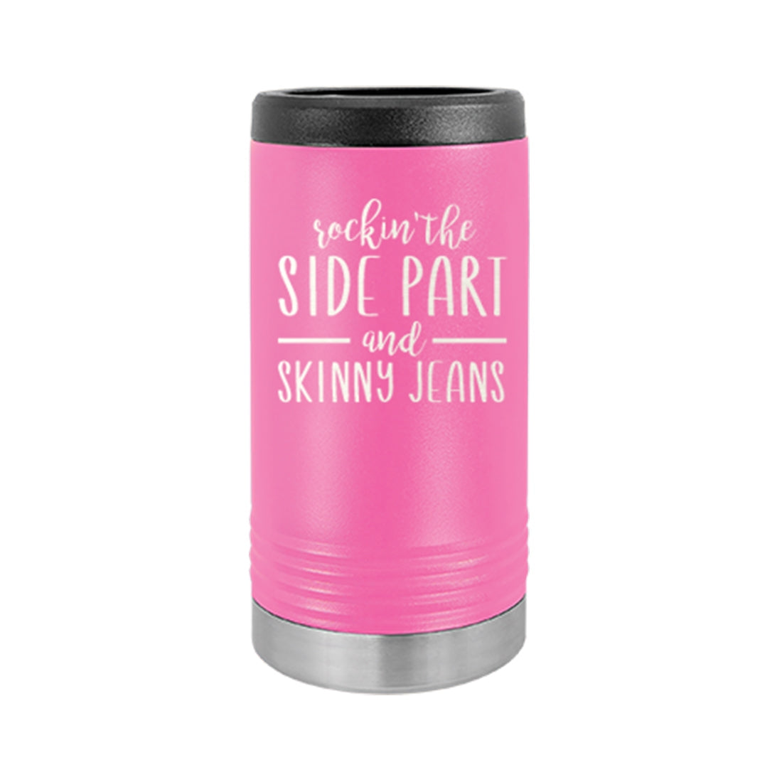 Side Parts & Skinny Jeans Pink Slim Can Beverage Holder